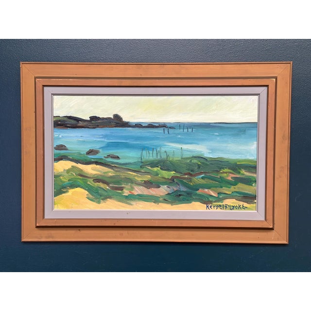 Kersti Flyckt, Coastal Landscape, 1950s, Oil on Canvas, Framed For Sale - Image 18 of 18