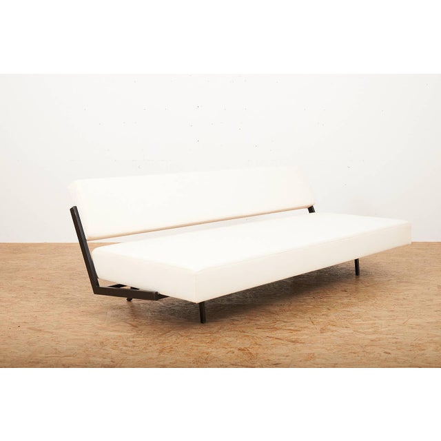 Metal Daybed in Black Lacquered Metal, 1950s For Sale - Image 7 of 14
