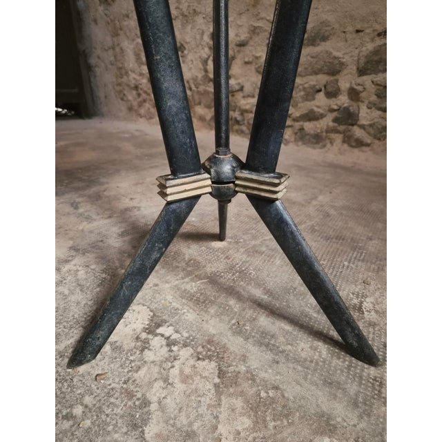 Art Deco French Bistro Table with Rex Bakelite Top, 1940 For Sale - Image 13 of 18