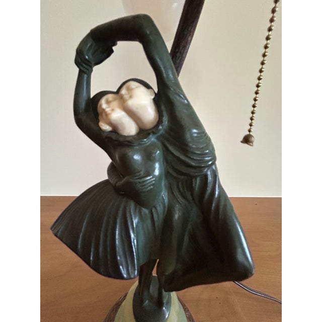 1920s 1920s Art Deco Couple Dancing Lamp by Peter Tereszczuk For Sale - Image 5 of 11