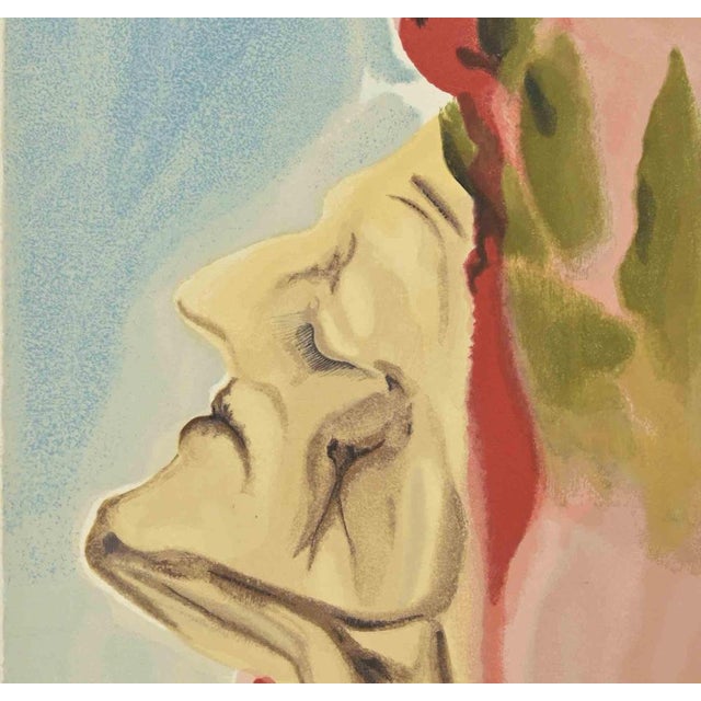 Portrait of Dante - The Divine Comedy is a woodcut print realized in 1963 for a series illustrating the Medieval poem of...