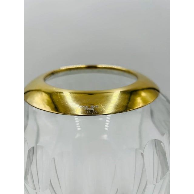 Tiffany and Co. Tiffany & Company Vermeil Sterling Silver, Cut Crystal Centerpiece Vase For Sale - Image 4 of 9