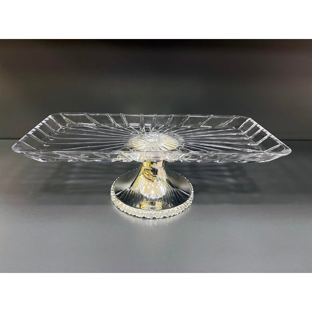 Handmade Silver Brass Pedestal Stand For Sale - Image 5 of 11