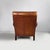 1920s Art Nouveau Armchairs with Armrest in Brown Leather, England, 1920s, Set of 2 For Sale - Image 5 of 18
