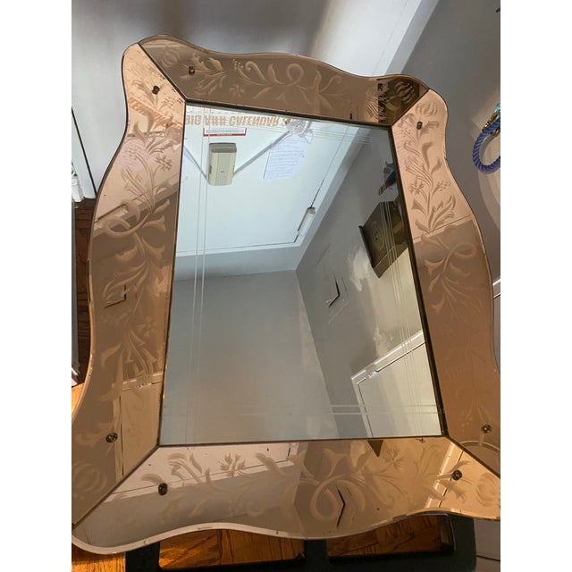 Rare Art Deco Nouveau Venetian Mirror For Sale In New York - Image 6 of 8