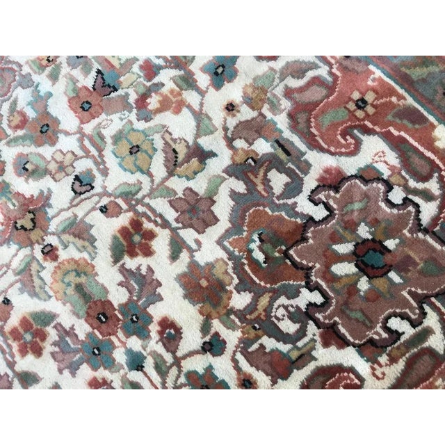 Vintage Pakistani Silk and Wool Rug For Sale - Image 9 of 14