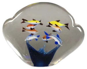 Murano Glass Colorful Paperweight, 1950s