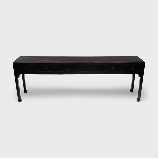 Mid 19th Century Chinese Six Drawer Console Table, C. 1850 For Sale - Image 5 of 5