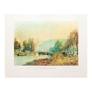 1950s After Alfred Sisley "The Seine at Bougival", First Edition Swiss Full-Color Print
