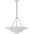 AERIN for Visual Comfort Signature Mollino Large Tiered Chandelier in Polished Nickel with Plaster White Shade For Sale