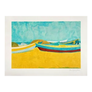 1990 Pierre Boncompain Les Barques en Couleurs Lithograph