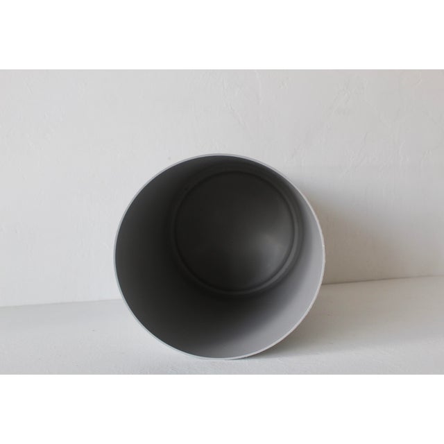 1980s Kartell Tall Cylindrical Gray Wastebasket Vintage For Sale - Image 5 of 9