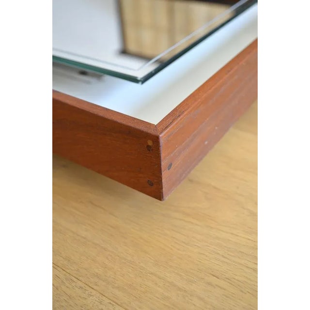 Vintage Teak-Framed Mirror from Hillebrand, 1966 For Sale - Image 3 of 9