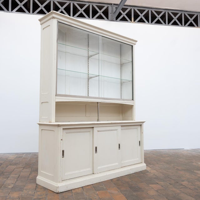 Antique Early 20th Century Pastry Shop Display Case with Sliding Doors For Sale - Image 4 of 12