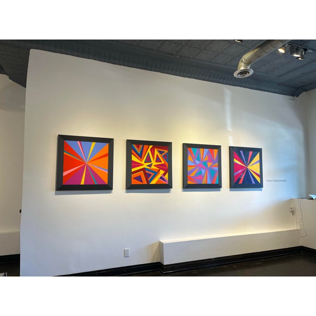 Stanley Dean Edwards abstract geometric painting. Edwards is in the collection of Smithsonian, Chicago Art Institute and...