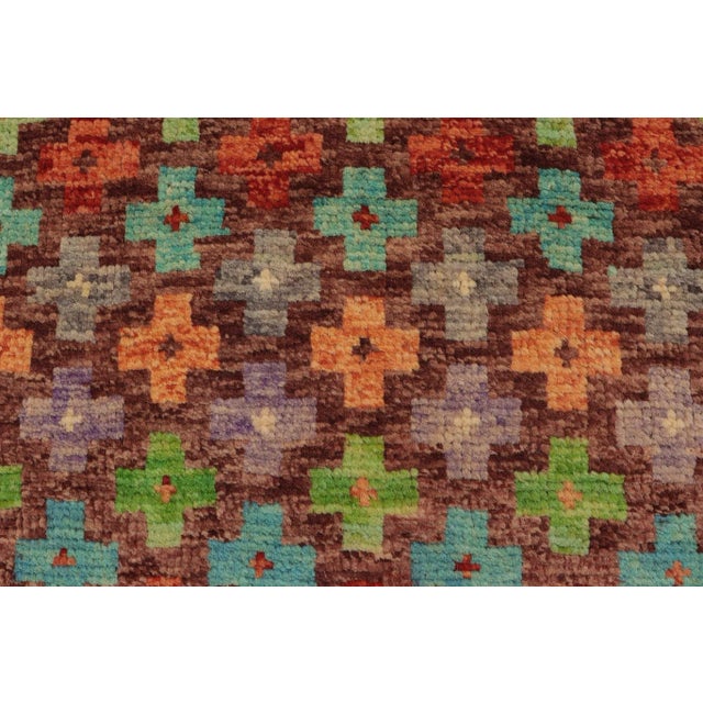 Late 20th Century Late 20th Century Contemporary Balochi Jasmine Hand Knotted Wool Rug - 3'3'' X 4'11'' For Sale - Image 5 of 10