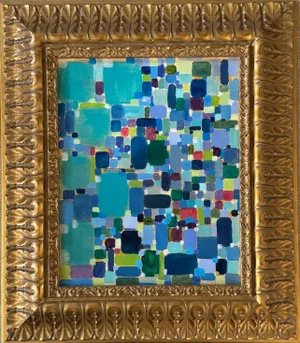 Contemporary Abstract Oil Painting on Canvas by Ko Bhamra