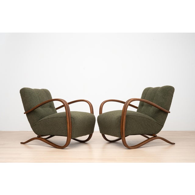 H-269 Armchairs by Jindřich Halabala, Czechoslovakia, 1930s, Set of 2 For Sale - Image 3 of 18