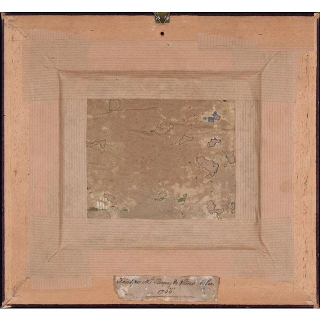 Skull with Sacred Writings and Tablets of the Law - Tempera on Cardboard 18th Century For Sale - Image 3 of 4