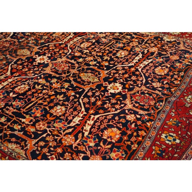 Textile Antique Farahan Sarouk Rug 4'2'' x 6'7'' For Sale - Image 7 of 11