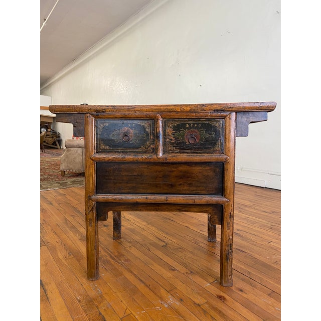 Vintage Chinese Painted Country Console Chest For Sale - Image 13 of 13