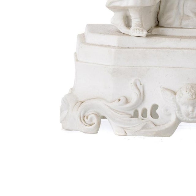 Sculptural Group in Biscuit Porcelain, 19th Century For Sale - Image 3 of 6