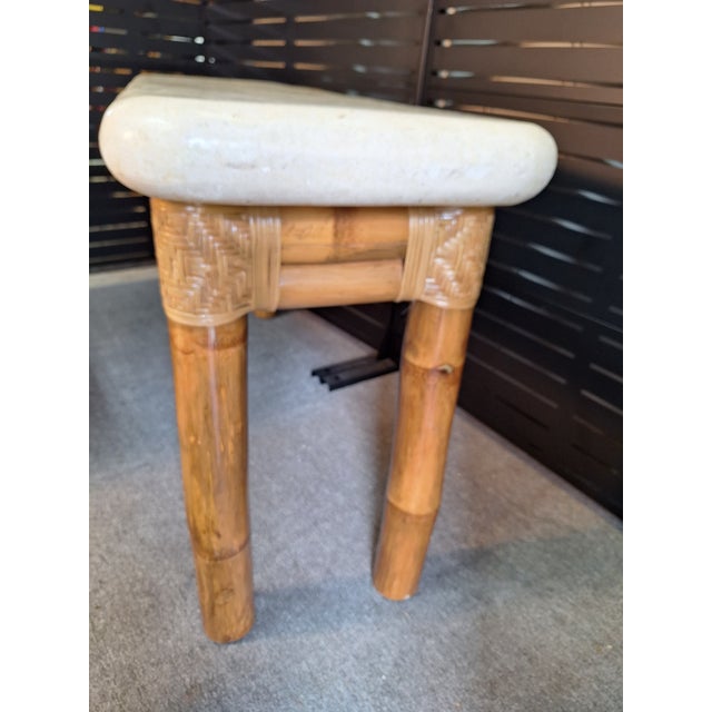 1960s Antonio Budji Layung Style MCM Tessellated Stone Console Table For Sale - Image 4 of 7