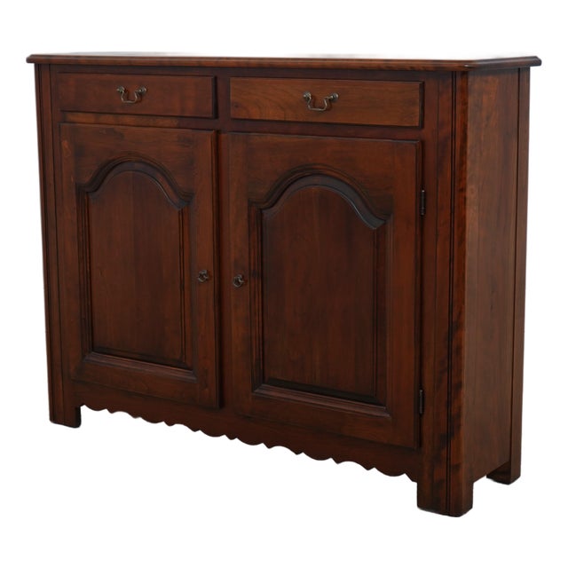Vintage Cherry 2 Drawer 2 Door Server For Sale