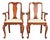 Henkel Harris Queen Anne Solid Cherry Wood Armchairs, Pair For Sale