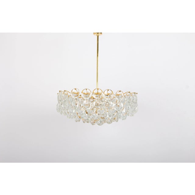 Gilt Brass Crystal Chandelier by Palwa, 1970s For Sale - Image 6 of 11