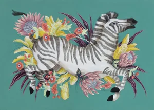 "The Mane Event" Original Acrylic on Wood Painting by Allison Cosmos