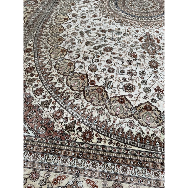 10ft 1in × 14ft Silk Area Rug For Sale - Image 11 of 12