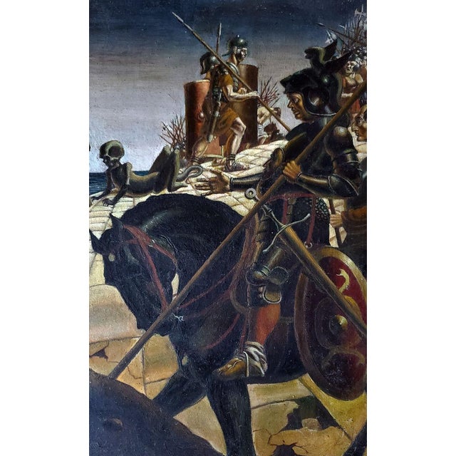 Realism 1990s Oil Painting Carrying the Cross Daniil Litvinov For Sale - Image 3 of 7