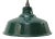 Vintage British Industrial Green Enamel Pendant Lamps by Simplex UK For Sale