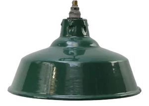 Vintage British Industrial Green Enamel Pendant Lamps by Simplex UK