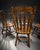 Wood Set of 6 Vintage Windsor Style Farmhouse Wood Dining Chairs For Sale - Image 7 of 10