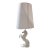 Contemporary Villari White "Rampart" Table Lamp With Shade For Sale