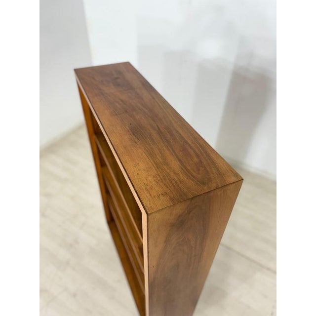 Art Deco Walnut Shelf Bookcase with Compartments, 1928 For Sale - Image 6 of 10