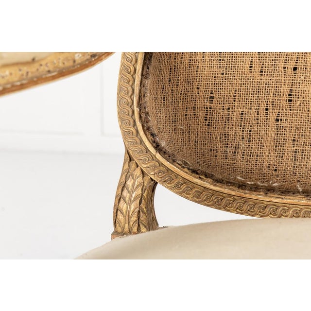 Beige Large 19th Century French Giltwood Sofa For Sale - Image 8 of 12
