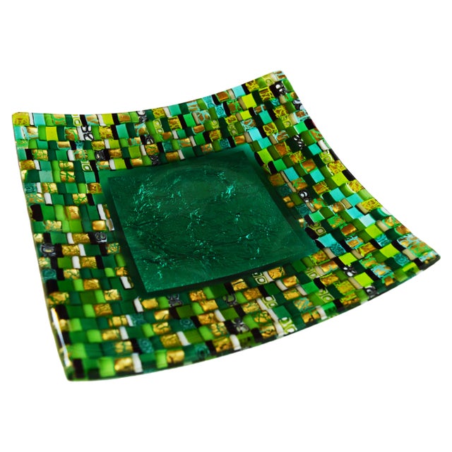 Marea Q20 Murano Glass Plate by Stefano Birello for VéVé Glass For Sale