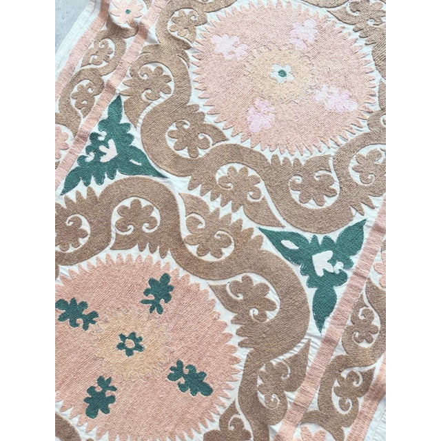 Textile Asian Suzani Tablecloth - Vintage Textile For Sale - Image 7 of 8