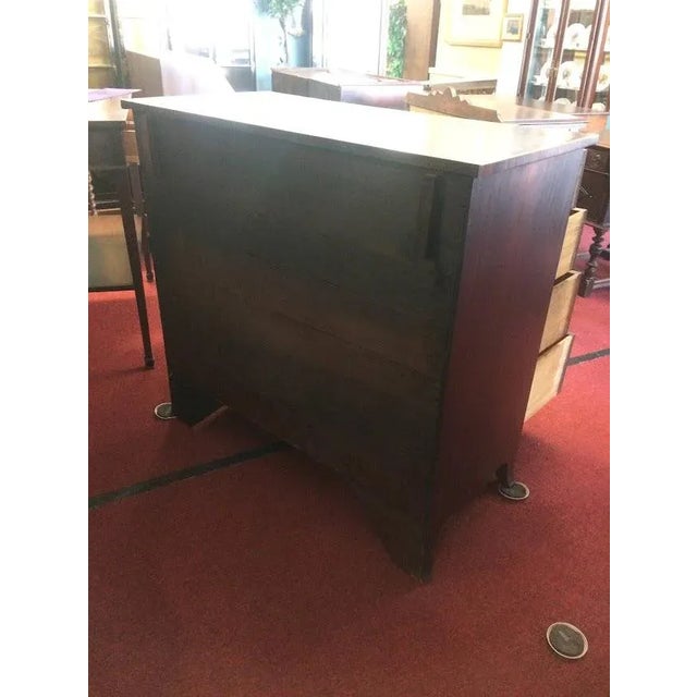 Brown Antique Federal Period Chest of Drawers, Mahogany Dresser Antique For Sale - Image 8 of 12