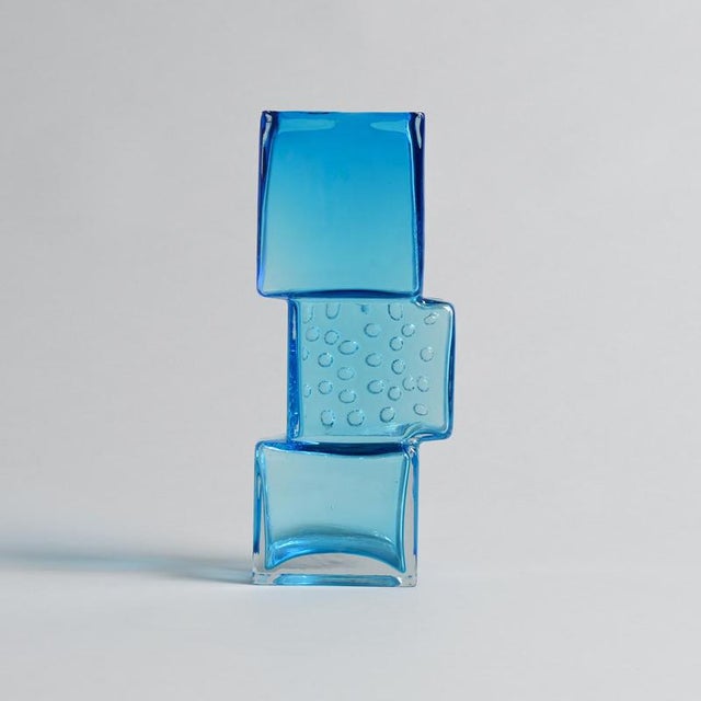 Blue Drunken Bricklayer Vase by Whitefriars Glass, 1960s For Sale - Image 9 of 18