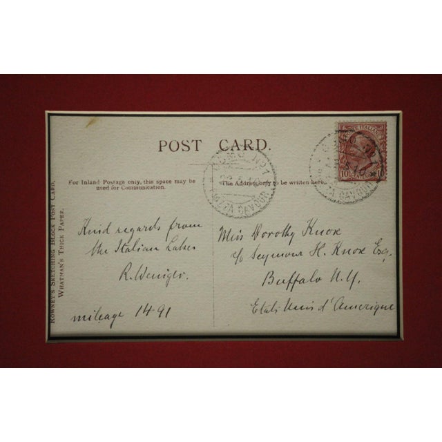 Traditional 1910s 5 Postcard Drawings From Italy For Sale - Image 3 of 12