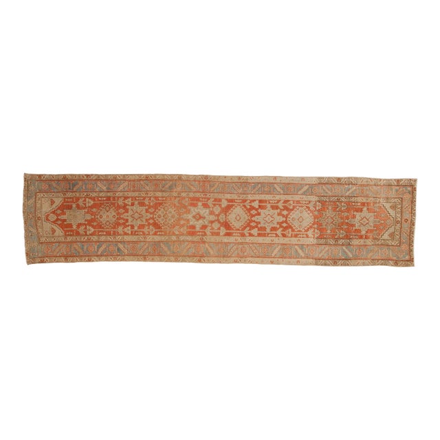 Vintage Distressed Heriz Rug Runner - 2'11" x 12'8" For Sale