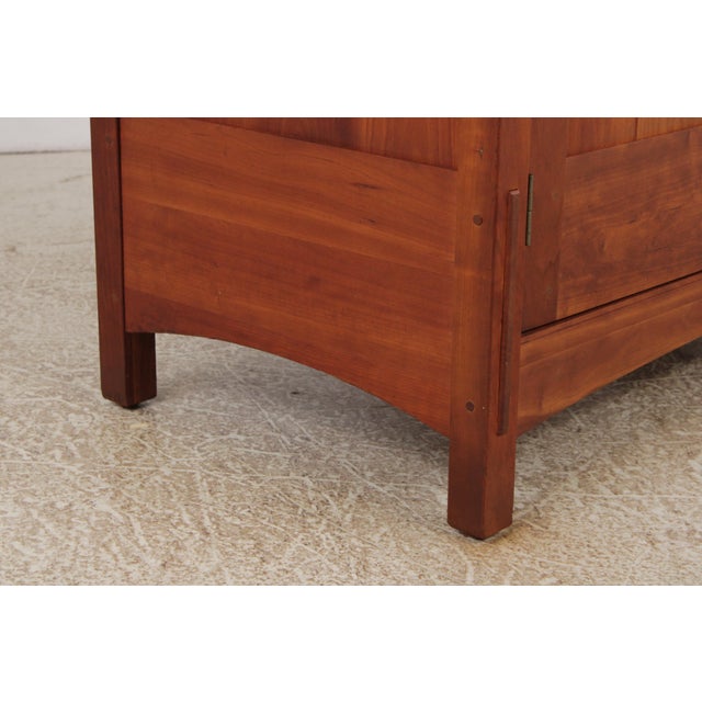 Stickley Cherry 4 Door Cherry Tv Armoire For Sale - Image 14 of 18