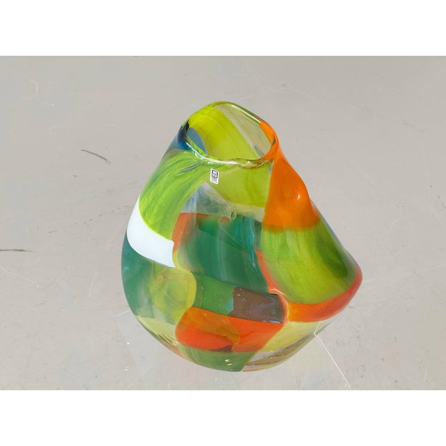 Patchwork Glass Vase from Mdina Glass, Malta, 1970s For Sale - Image 4 of 9