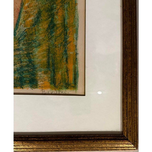 Apricot 1970s Guy Bardone - Original Signed Lithograph - Flower and Vase Still Life For Sale - Image 8 of 8