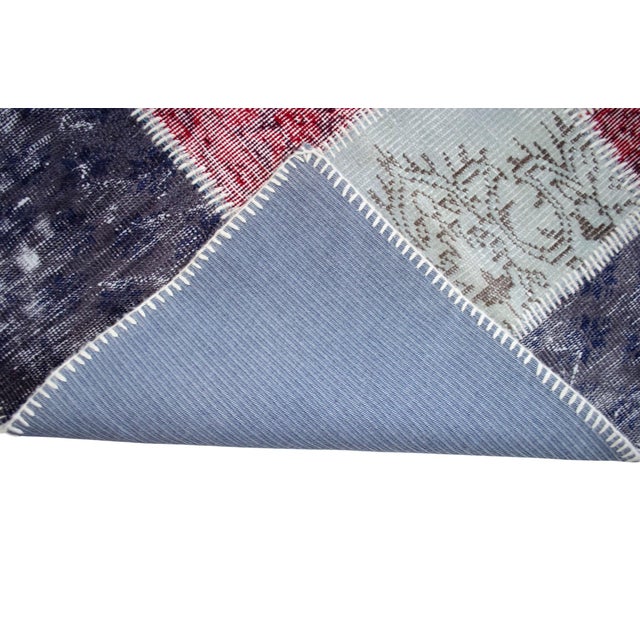 Turkish Hand Knotted Rug Handstitched Floor Art Modern Decor - 3'9"x4'5" For Sale - Image 11 of 18