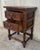 Antique Spanish Carved Walnut End Table or Nightstand with 2 Drawers For Sale - Image 4 of 18